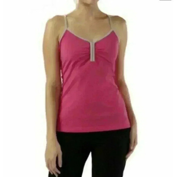 Patagonia Tank Top Shirt Womens Large Pink Balance Racerback Slim Fit Yoga NEW - Picture 1 of 10